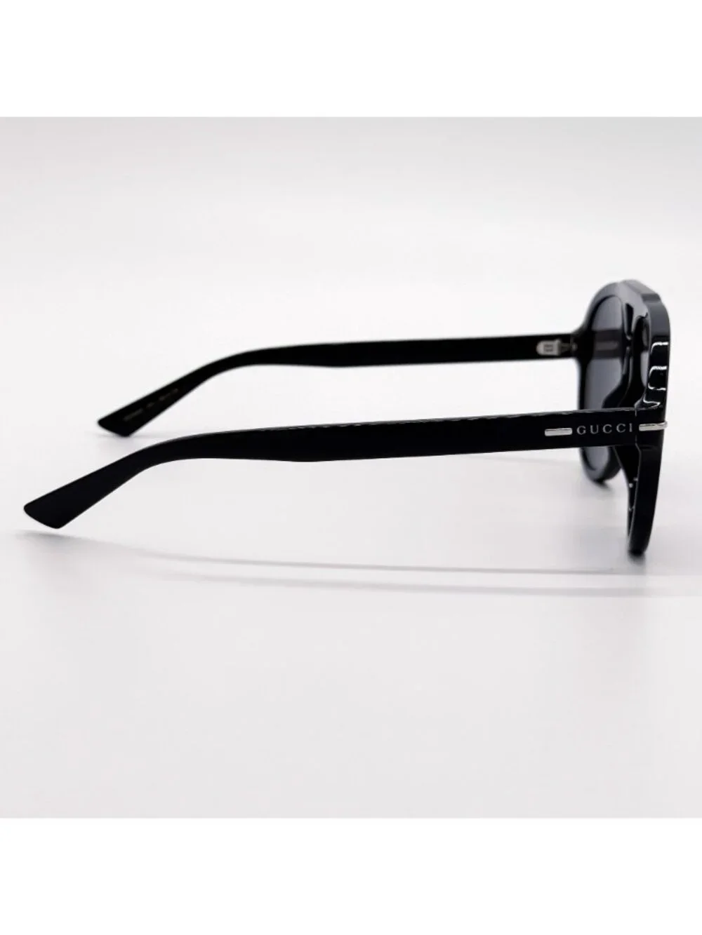 New Gucci Black Gray Unisex Aviator Sunglasses GG1443S 001
